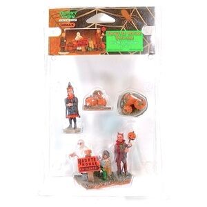 Lemax Spooky Town Village Accessories Haunted House Trick or Treat Figurines Set